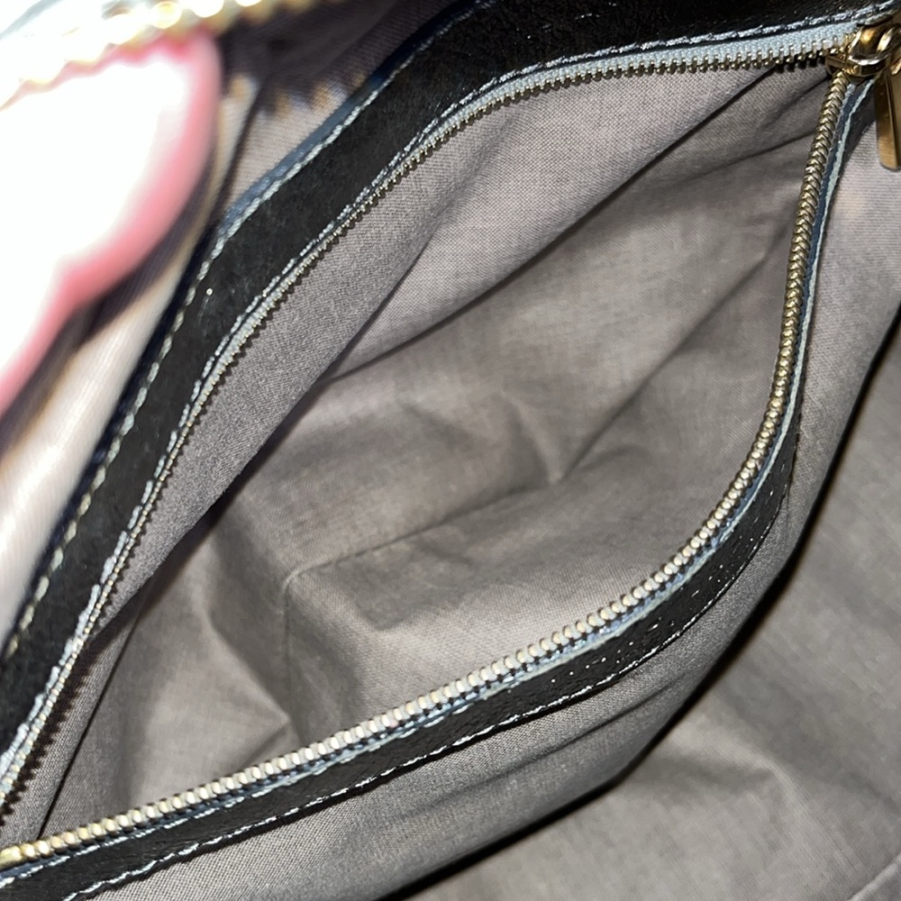 Marc Jacobs Y2K Quilted Venetia Metallic Gunmetal Leather Satchel w/ Chain Strap - Picture 16 of 17